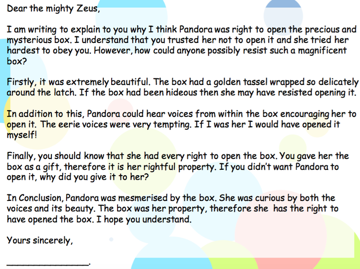 Example of persuasive letter
