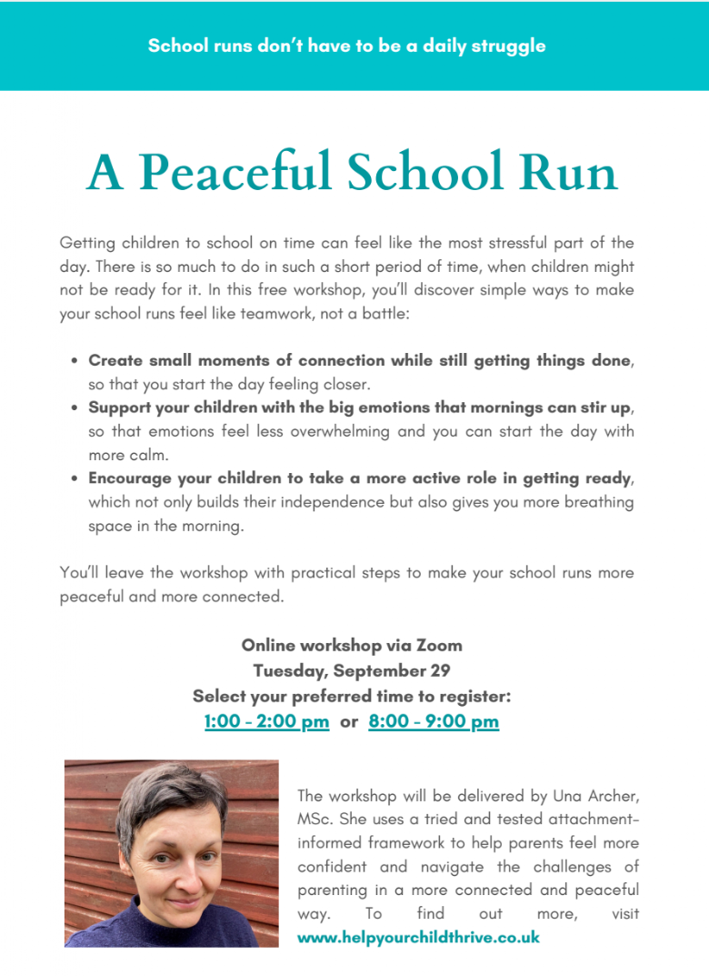 A Peaceful School Run Workshop