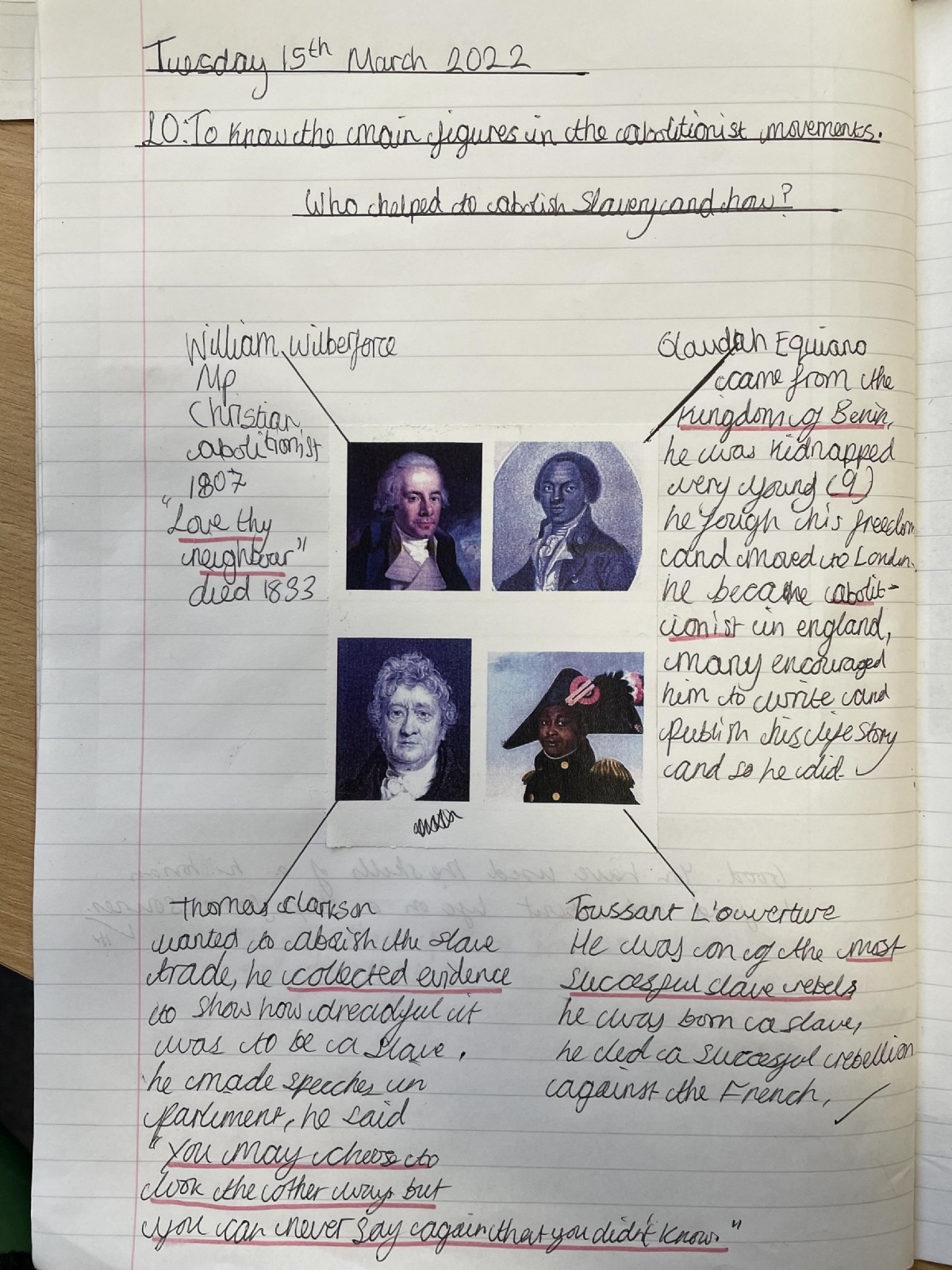 Written History Homework St Peter's CE Primary School - History